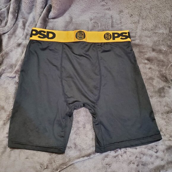 PSD Underwear Boxer Briefs Black/Gold Mens Size Large NWOT - Picture 1 of 4